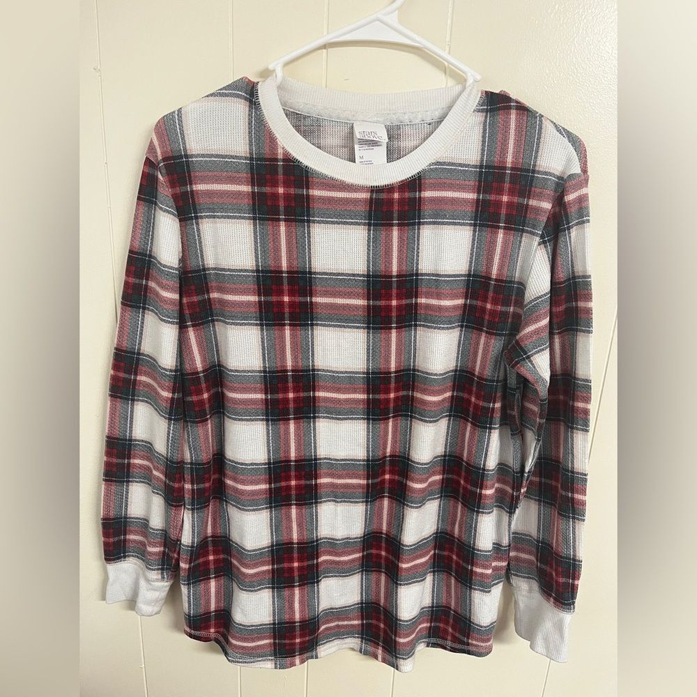 Stars Above Thermal Plaid Pajama Set Sz M - Picture 2 of 8